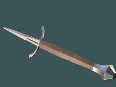 Albion Dane Medieval Sword PBR game ready Low-poly 3D model