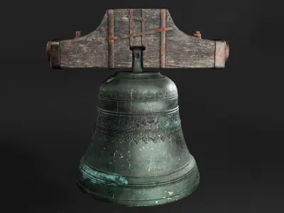 Old Church Bell Low-poly 3D model