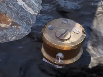 German WW2 Tellermine 35 Anti-Tank Mine 3D model