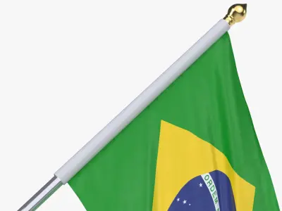  Brazil Cloth Flag Wall Mount Animated 