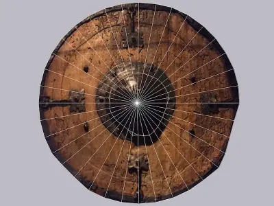 Medieval Wooden Shield Free low-poly 3D model