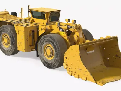 Mining Loader CAT R1600H Dirty Rigged 3D model