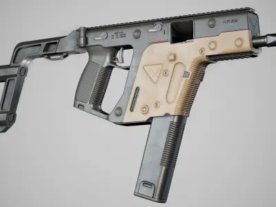 Kriss Vector Low-poly 3D model 3