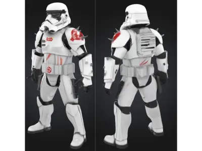 Spike Trooper Low-poly 3D model