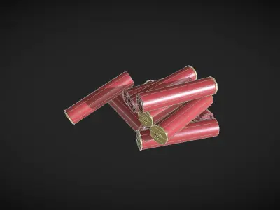 12 Gauge Ammo Pickup Free low-poly 3D model