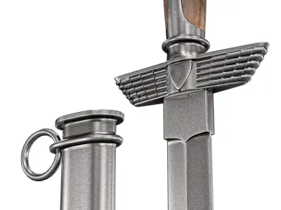 Dagger 1925   Low-poly 3D model