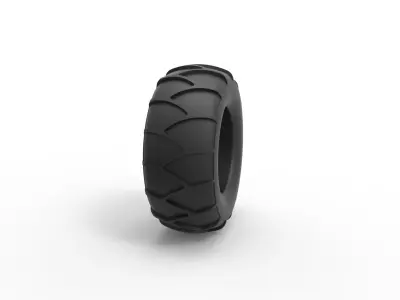 Tire for sand and snow 2 Scale 1 to 25 3D print model