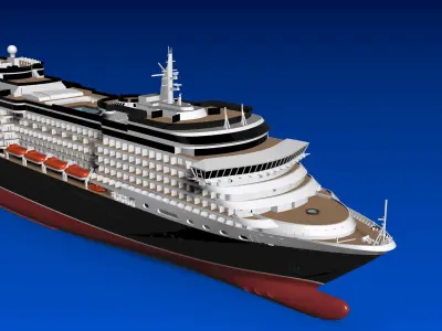 MS Queen Victoria Cunard cruise ship printable model 3D print model