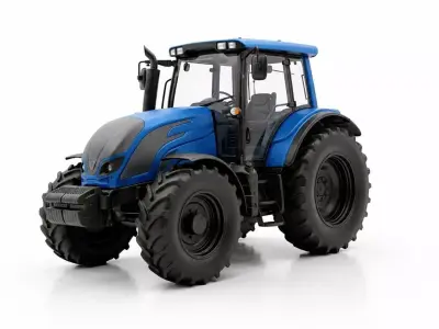 Modern Blue Agricultural Tractor 3D model