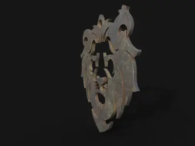 lion pendant  3D print model Low-poly 3D model