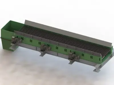 Disc Screen Separator for screening woody biomass 3D model