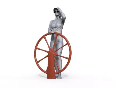Girl for ship model 3D print model