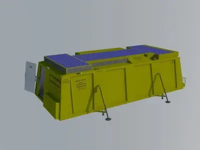  WareHouse Sci-Fi Military Module 3d model Low-poly 3D model