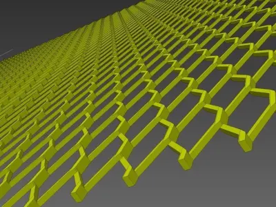 braz 3D filtre grillage grille expanded metal mesh separator ... Free 3D model