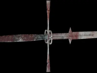 Glacial Sword Low-poly 3D model