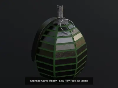 Bomb-Grenade - Game Ready - Low Poly PBR 3D Model 3D Model Pack