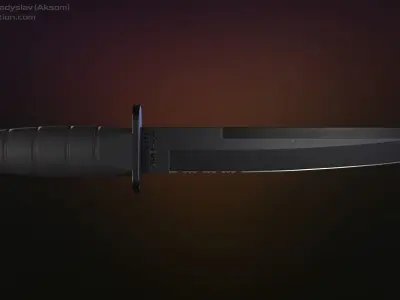 Tanto knife and textures Free low-poly 3D model