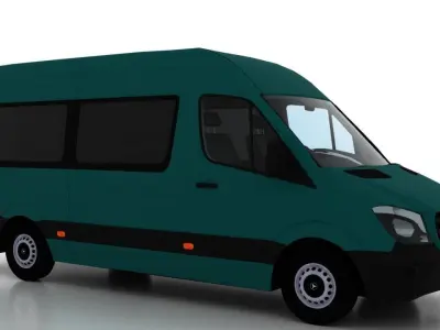 Mercedes Benz Sprinter L2H2 2015 Passenger UK 3D model
