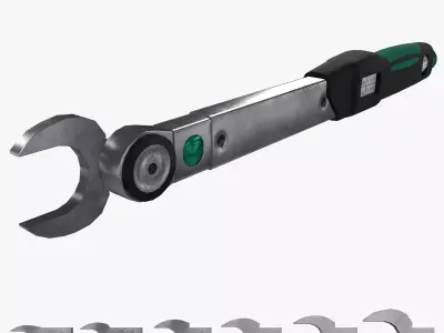 Torque Wrench Ratchet Low-poly 3D model