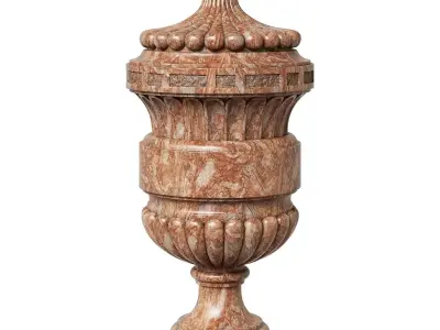 Large Louis Xiv Porta Santa Rara Marble Urn 3D model