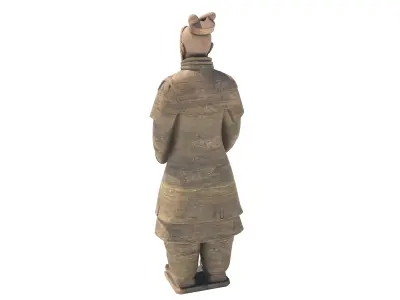 Terracotta Warriors statue 1 Low-poly 3D model