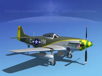 P-51D Mustang Miss Marylin 3D model