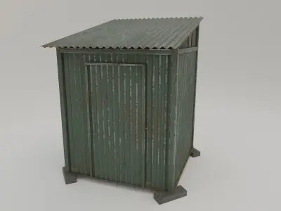 Outhouse Toilet  - Low Poly Low-poly 3D model