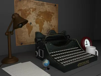 Typewriter 3D Model  3D model