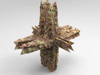 Rusted Alien Ship 6 3D model