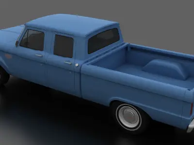 F-Series F-250 CrewCab Pickup 1965 Low-poly 3D model