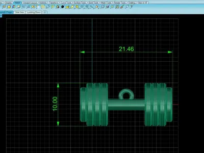 Pendant Dumbbell  3D print model