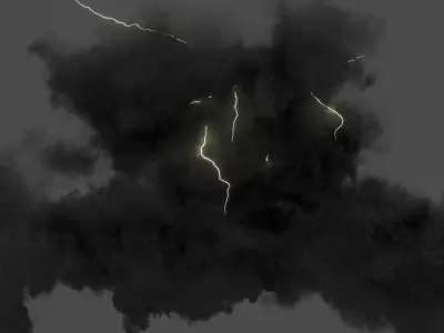Thunderbolt Energy Discharge Animated For Blender 3D model