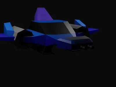 Spaceship fighter jet Low-poly 3D model purchase