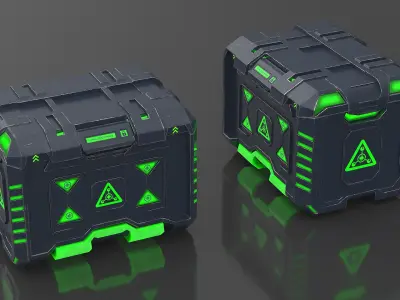 Sci-Fi Container 3D model get