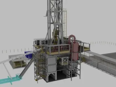 Oil rig 3D model buy