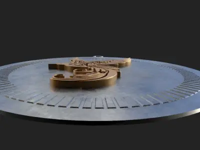 Silver Gold  flying-bird  Print 3D print model Low-poly 3D model