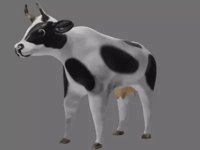 Holstien Frisian Cow model Low-poly 3D model