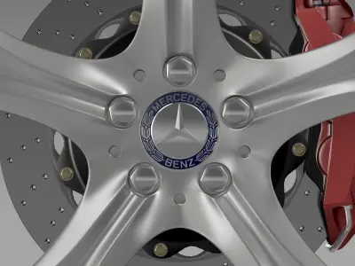 Mercedes Benz S 400 hybrid wheel 3D model