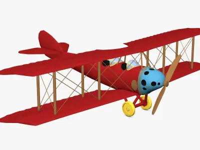 Biplane 3D model purchase
