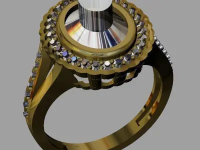 Gold Ring 3D print model