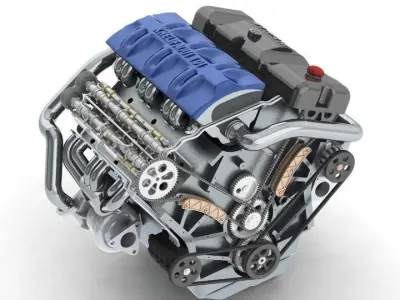 khelifaoui k-motor v6 bi-turbo  3D model