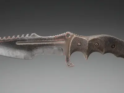 Tactical Combat Knife V2 Low-poly 3D model
