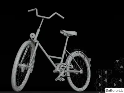 Vintage Bicycle Low-poly 3D model purchase