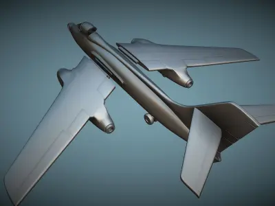 SNCASO Sud-Ouest SO4050 Vautour IIB - 3D Printable Model 3D print model