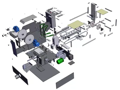 Automatic Wood Cutting and Shaping Equipment 3D model