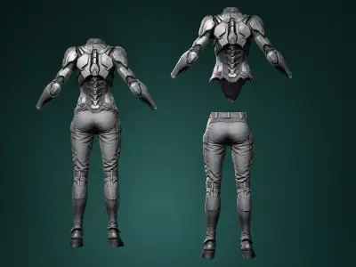 Sci-fi cloth Kara 3D model