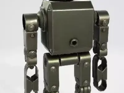 Metallic Sentinel Guardian 3D model