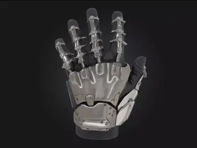 Cybernetic Gauntlet Futuristic Armored 3D model