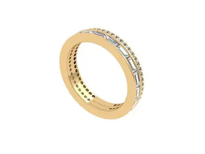 Wedding band 3D print model 17