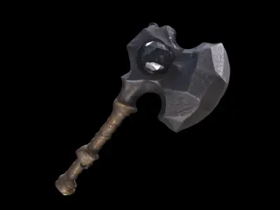 Black Crystal Top Of The Hammer 3D model
